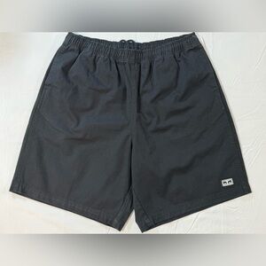 OBEY Men's Black elastic waist shorts size L